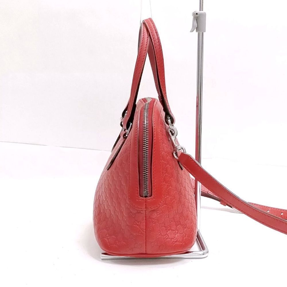 Auth Gucci Red Microguccisima Convertible 2way Mini Dome Satchel Crossbody - Picture 2 of 12